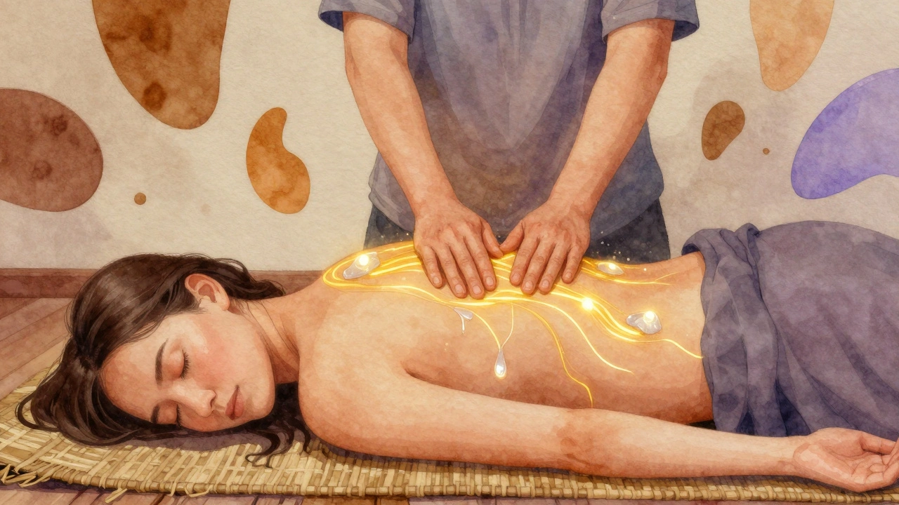 Tantrická masáž s jemnými energie, které roztávají bloky v těle.